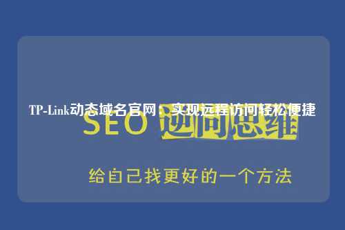 TP-Link动态域名官网：实现远程访问轻松便捷